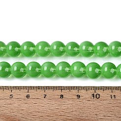 Colliers de perles en verre transparent imitant les yeux de chat&nbsp;GLAA-Q110-01C-08
