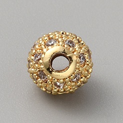 Perline in ottone zirconi&nbsp;KK-WH0081-09A-G