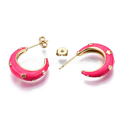 Серьги-гвоздики из латуни&nbsp;EJEW-T014-08G-03-NF