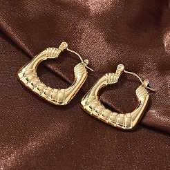 Серьги-кольца из нержавеющей стали 304 для женщин&nbsp;EJEW-L296-048G