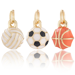 9 шт. 3 стиля латунных эмалевых подвесок&nbsp;KK-BBC0019-17