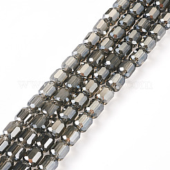 2 нить прозрачных гальванических стеклянных бусин&nbsp;GLAA-TA0002-62