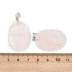 Природного розового кварца подвески&nbsp;G-C256-01F