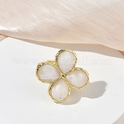 Регулируемые кольца для женщин с ограненными натуральными драгоценными камнями&nbsp;RJEW-A092-01G