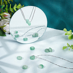 20 шт. натуральные зеленые авантюриновые европейские бусины G-OC0004-54