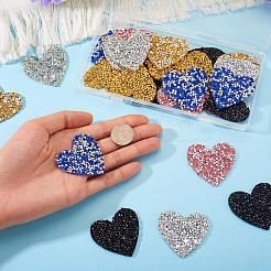 Полиэстеровые термоклеящиеся нашивки со стразами&nbsp;FIND-TA0002-53C