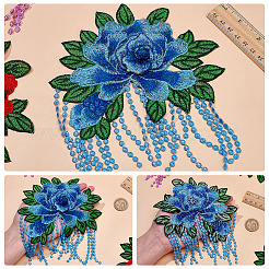 8 шт. 4 стиля цветочных компьютерных вышитых полиэстеровых нашивок&nbsp;PATC-ME0001-16