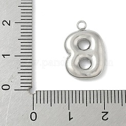 Подвески с инициалами из нержавеющей стали 304 STAS-S186-12B-P