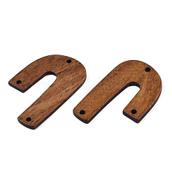 Pendentifs en bois de résine et de noyer&nbsp;WOOD-N011-007