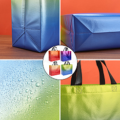 12 шт. 4-х цветные нетканые многоразовые складные подарочные пакеты с ручкой ABAG-GF0001-29B