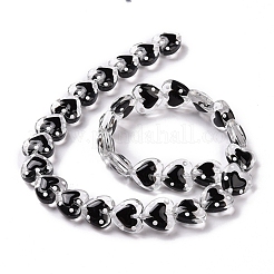 Стеклянные бусины в форме сердца&nbsp;GLAA-D005-01F