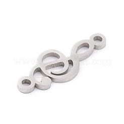 変色しない201ステンレススチールペンダント  ト音記号  ステンレス鋼色  18.5x7x1mm  穴：1.4mm&nbsp;STAS-K003-05P