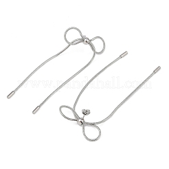 Не тускнеющие серьги-гвоздики с бантом из нержавеющей стали 304 для женщин EJEW-Z060-01P