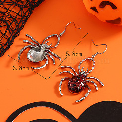 Серьги-подвески из акрилового сплава в форме паука на Хэллоуин HA3118