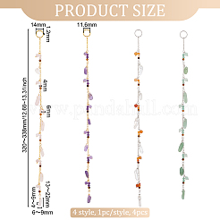 Круглые и чипованные подвески для волос с драгоценными камнями OHAR-AB00007