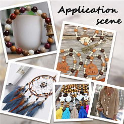 400шт 4 стиля бусины из натурального дерева&nbsp;WOOD-GF0002-15A