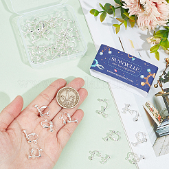 40 шт. латунный винтовой зажим для сережек-конвертер&nbsp;KK-SC0004-68S