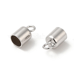 Наконечники для шнура из стерлингового серебра 925 пробы с родиевым покрытием STER-P055-02D-P