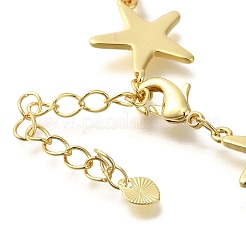 Braccialetti a maglie in ottone con placcatura a cremagliera&nbsp;X-BJEW-P336-10G