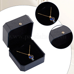 2 шт. подарочные коробки для ожерелий из искусственной кожи LBOX-CL0001-02