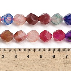 Brins de perles d'agate naturelle (teintes et chauffées)&nbsp;G-K425-B08-01