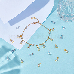 32 шт. 2 цвета латунные подвески с микропаве и кубическим цирконием&nbsp;KK-UN0005-41