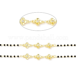 Ручная работа из экологически чистых латунных цветочных звеньев с прозрачным кубическим цирконием CHC-E023-10G