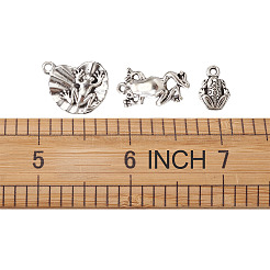 Подвески в форме лягушек из сплава в тибетском стиле и оправы из стразов&nbsp;TIBEP-TA0002-34AS-RS