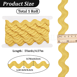 Ruban de bordure à franges ondulées en polyester de 5 mètre&nbsp;OCOR-GF0005-89C