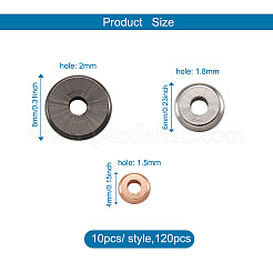 120шт 12 стиля латунные распорные бусины&nbsp;KK-CD0001-17