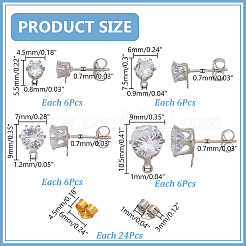 925 фунт стерлингового серебра пробивает кубические цифры на основе циркония STER-AR0001-28
