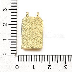 長方形の真鍮のペンダント  カドミウムフリー＆鉛フリー  長持ちメッキ  ラックめっき  18KGP本金メッキ  ハート  24x13.5x2.5mm  穴：1.6mm&nbsp;X-KK-S508-03C-G