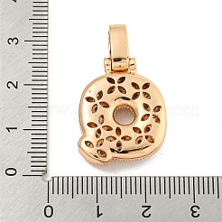 Messing micro pave klare zirkonia anhänger&nbsp;KK-B099-01G-Q