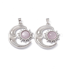 Подвески из натурального кунцита&nbsp;KK-A173-04P-02