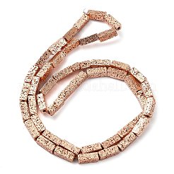 Fili di perle di roccia lavica naturale elettrodeposta&nbsp;G-I360-K04-03