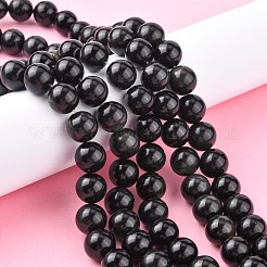 Natürlichen Obsidian Perlen Stränge&nbsp;X-G-G099-14mm-24