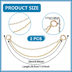 2 chaîne de sangle de botte en acier inoxydable 304&nbsp;HJEW-DR00123