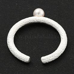 Кольцо-манжета круглой формы с жемчугом-ракушкой RJEW-Z036-04S
