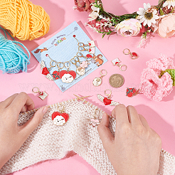 Маркеры петель подвески из сплава эмали ко дню святого валентина HJEW-AB00290