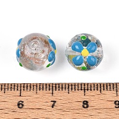 Светящиеся бусины лэмпворк из золота и песка ручной работы&nbsp;LAMP-N035-04B