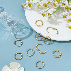 10 шт. ионное покрытие (IP) серьги-кольца из нержавеющей стали 304 для женщин EJEW-ME0001-06