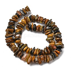 Нити бусин из натурального желто-синего тигрового глаза G-A285-A01-01