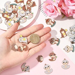 30шт 10 цвета сплава эмалевые подвески&nbsp;ENAM-YW0006-55