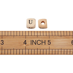 Бусины из натурального дерева с ddprinted WOOD-KS0001-12