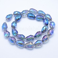 Стеклянные бусины с гальваническим покрытием &nbsp;EGLA-E049-FR04