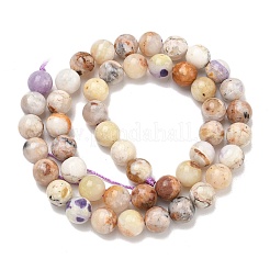 Натуральные фиолетовые опаловые бусины G-L642-B21-8mm