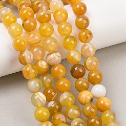 Натуральные полосатые агатовые / полосатые агатовые бусинки&nbsp;G-Z060-A01-C20