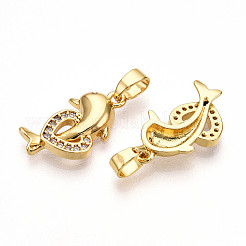 Латунные микро проложить кубического циркония подвески&nbsp;KK-N257-11G