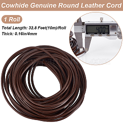Cordon de perles en cuir rond de 10 m&nbsp;WL-GF0001-23A-03