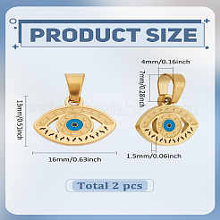 2 шт. эмалированные подвески из нержавеющей стали 304&nbsp;STAS-LP0004-21